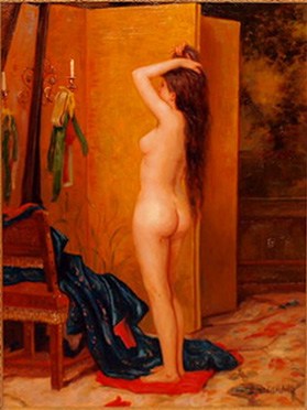 Unknown Artist Girl after bath